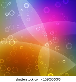 Vector illustration of abstract background with blurred magic neon light curved lines