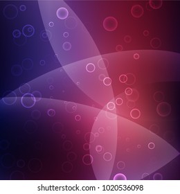 Vector illustration of abstract background with blurred magic neon light curved lines