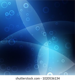 Vector illustration of abstract background with blurred magic neon light curved lines