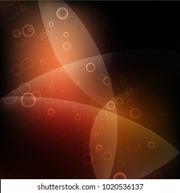 Vector illustration of abstract background with blurred magic neon light curved lines
