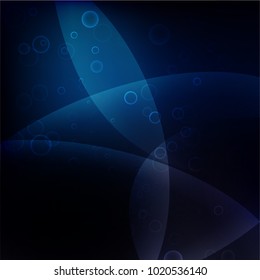 Vector illustration of abstract background with blurred magic neon light curved lines