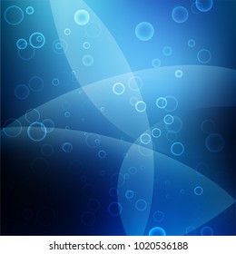 Vector illustration of abstract background with blurred magic neon light curved lines