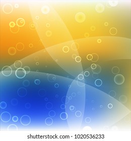 Vector illustration of abstract background with blurred magic neon light curved lines