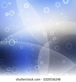 Vector illustration of abstract background with blurred magic neon light curved lines