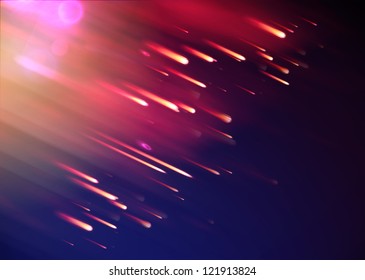Vector illustration of abstract background with blurred magic neon light rays
