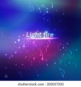 Vector illustration of abstract background with blurred magic neon light rays.