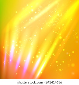 Vector illustration of abstract background with blurred magic neon light rays.