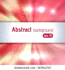 Vector illustration of abstract background with blurred magic light rays, vector illustration.