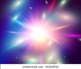 Vector illustration of abstract background with blurred light