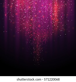 Vector illustration of abstract background with blurred magic lights