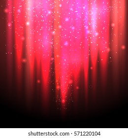 Vector illustration of abstract background with blurred magic lights