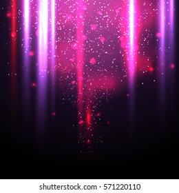 Vector illustration of abstract background with blurred magic lights