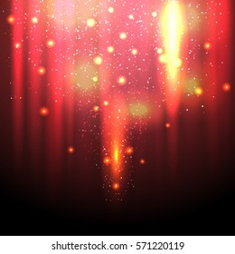 Vector illustration of abstract background with blurred magic lights