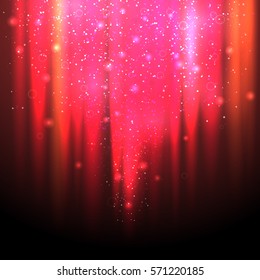 Vector illustration of abstract background with blurred magic lights