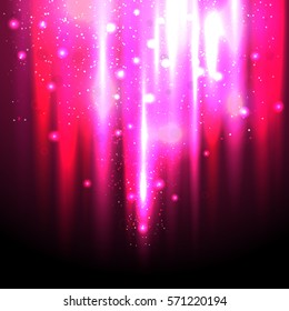 Vector illustration of abstract background with blurred magic lights