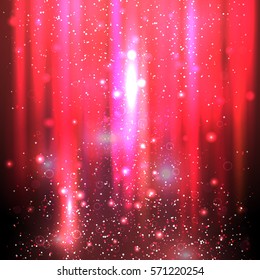 Vector illustration of abstract background with blurred magic lights