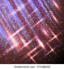 Vector illustration of abstract background with blurred magic lights