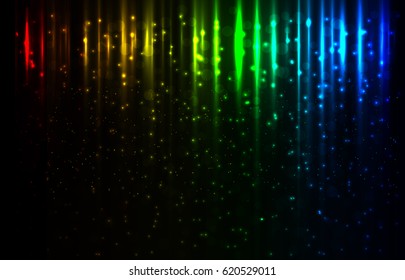Vector illustration of abstract background with blurred magic lights