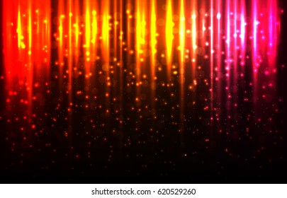 Vector illustration of abstract background with blurred magic lights