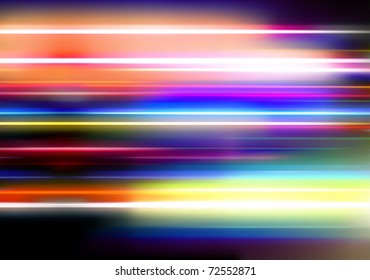 Vector illustration of abstract background with blurred magic neon color lights