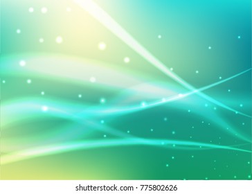 Vector illustration of abstract background with blurred magic neon light curved lines