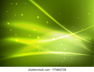 Vector illustration of abstract background with blurred magic neon light curved lines