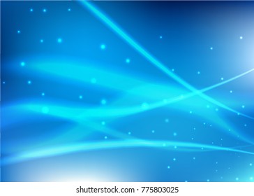Vector illustration of abstract background with blurred magic neon light curved lines