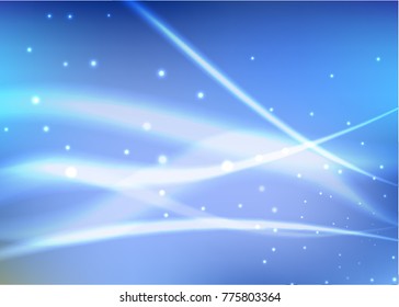 Vector illustration of abstract background with blurred magic neon light curved lines