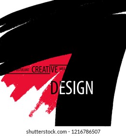 Vector illustration of abstract background with brush strokes