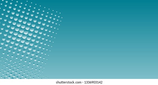 Vector illustration of abstract background for business, dots on turquoise background