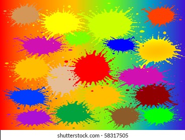 Vector illustration an abstract background with color blots
