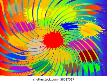 Vector illustration an abstract background with color blots