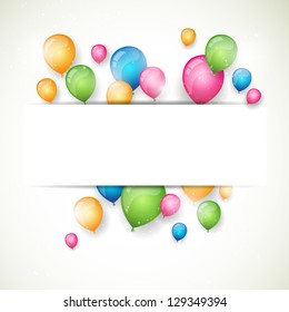 Vector Illustration of an Abstract Background with Colorful Balloons