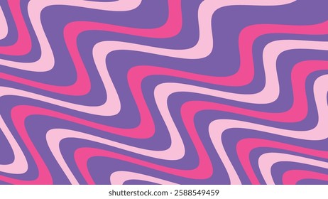 Vector illustration of abstract background with colorful wave hand drawing
