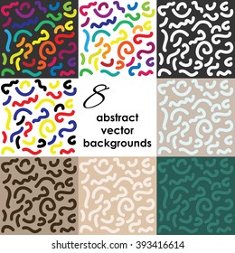 vector illustration / abstract background / colorful lines design set