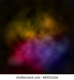 Vector illustration, abstract background with colorful smoke.