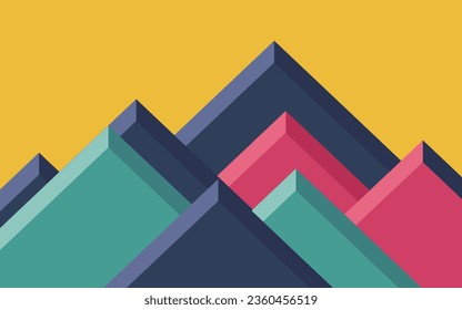 vector illustration of abstract background with the concept of high mountains, natural scenery, full of colors fresh to the eye