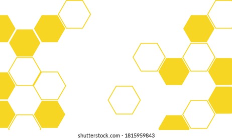 Vector illustration of an abstract background consisting of a yellow white polygonal pattern