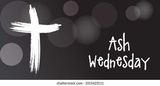 Vector illustration of a Abstract Background with Cross for Ash Wednesday, Lent Season.