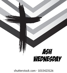 Vector illustration of a Abstract Background with Cross for Ash Wednesday, Lent Season.