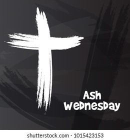 Vector illustration of a Abstract Background with Cross for Ash Wednesday, Lent Season.