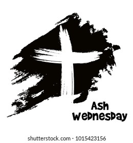 Vector illustration of a Abstract Background with Cross for Ash Wednesday, Lent Season.