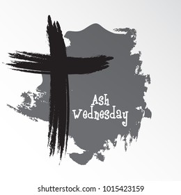 Vector illustration of a Abstract Background with Cross for Ash Wednesday, Lent Season.