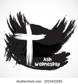 Vector illustration of a Abstract Background with Cross for Ash Wednesday, Lent Season.