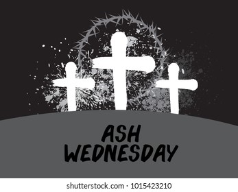 Vector illustration of a Abstract Background with Cross for Ash Wednesday, Lent Season.