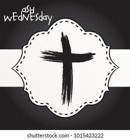 Vector illustration of a Abstract Background with Cross for Ash Wednesday, Lent Season.