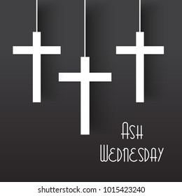 Vector illustration of a Abstract Background with Cross for Ash Wednesday, Lent Season.