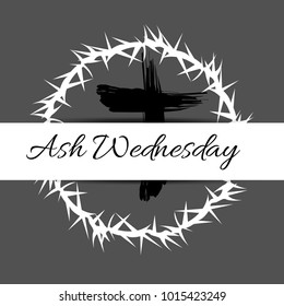 Vector illustration of a Abstract Background with Cross for Ash Wednesday, Lent Season.