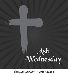 Vector illustration of a Abstract Background with Cross for Ash Wednesday, Lent Season.