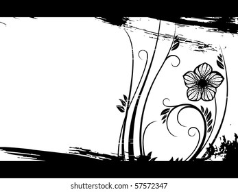 vector illustration of abstract background with decorative elements and floral